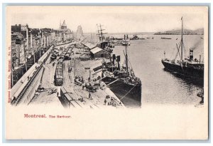 Montreal Quebec Canada Postcard The Harbour Steamer Scene c1905 Unposted Antique