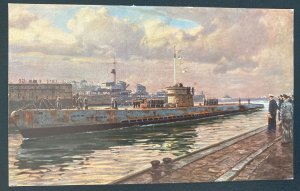 Mint Germany Color Picture Postcard German Art Submarine UBoat 