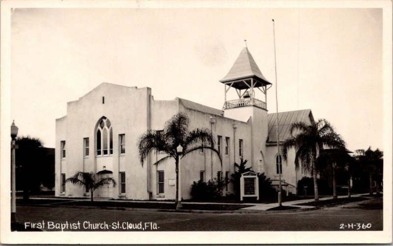 Florida Kissimmee First Baptist Church Real Photo