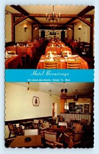 Hotel Beaurivage restaurant interior STE ANNE DES MONTS Canada Chrome Postcard