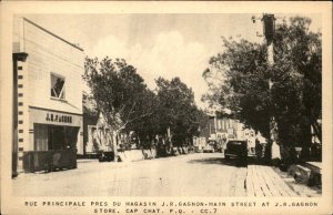 Cap Chat Quebec Main Street Gagnon Store c1930-50s Vintage Postcard