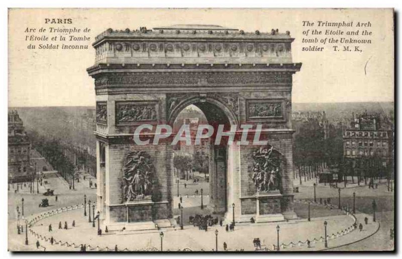 Paris - 8 - L & # Triumph 39Arc of & # 39Etoile and Tomb Soldier Inconnu-- Ol...