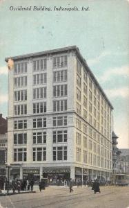 INDIANAPOLIS, IN Indiana  OCCIDENTAL BUILDING~Hock's Drugs   c1910's Postcard