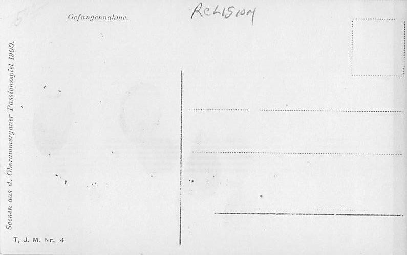 Oberammergau Passion 1910 Religion Unused 