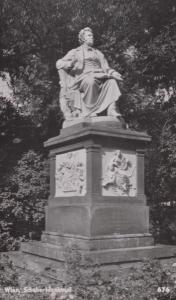 Schubert Denkmal Austrian German Statue Monument Real Photo Postcard