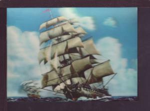 Sailing Ships 3-D Post Card 2802