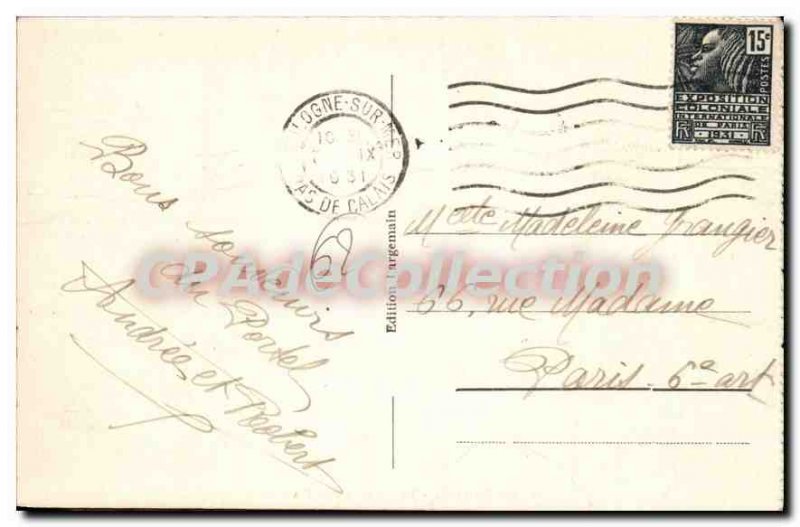 Old Postcard Le Portel Beach and Rocks