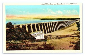 Grand River Dam And Lake  Northeastern Oklahoma Postcard