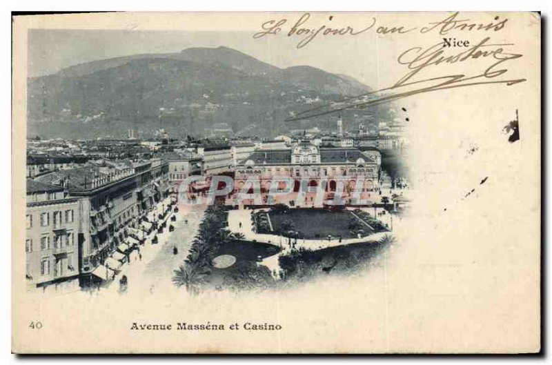 Postcard Old Casino Avenue Massena