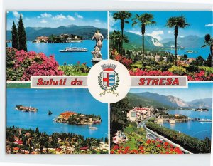 Postcard Saluti da Stresa, Italy