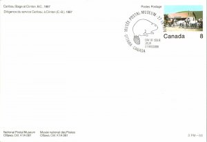 CANADA POST MAXIMUM CARD CARIBOU STAGE AT CLINTON BRITISH COLUMBIA 1887 (1974)