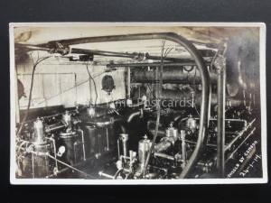 WW1 Royal Navy MOTOR LAUNCH Engine Room ML Shows 2 Engines 1917 RP Censor Passed