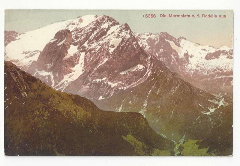 Italy Tirol Alps Marmolata von d. Rodella Vintage Postcard