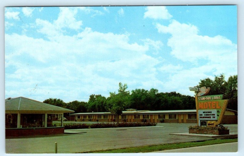 NORTH PLATTE, Nebraska NE~Roadside STANFORD LODGE MOTEL Lincoln Highway Postcard