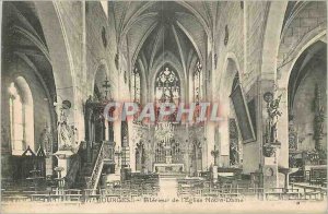 Old Postcard Bourges Interior of the Church of Our Lady