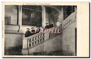 Troyes Old Postcard Eveche Staircase & # 39honneur (priests bishops)