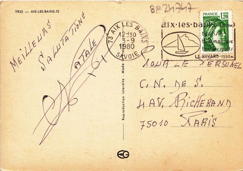 BF24747 aix les bains   france   front/back image