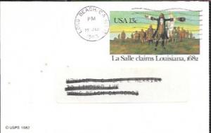 US UX95 Used - La Salle claims Louisiana, 1682