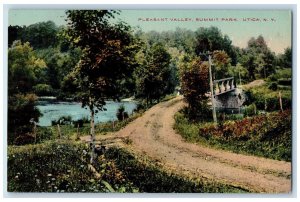 Pleasant Valley Summit Park Bride Dirt Road Scene Utica New York NY Postcard