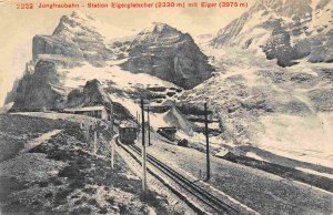 Incline Railroad Funicular Jungfrau Bahn Eigergletscher Switzerland postcard