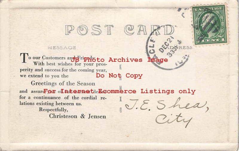 IA, Eagle Grove, Iowa, RPPC, Christeson & Jensen Grocery Store Interior,