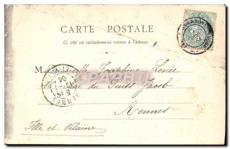 Old Postcard Nimes Le Lycee National and Boulevard Victor Hugo