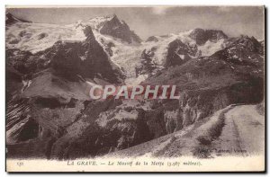 Old Postcard La Grave Le Massif de la Meije