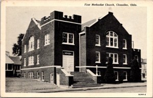 First Methodist Church, Chandler OK  Vintage Postcard R21