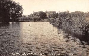 Ames Iowa Lake La Verne Real Photo Antique Postcard K92477