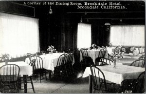 Corner of Dining Room, Brookdale Hotel, Brookdale CA Vintage Postcard G58 