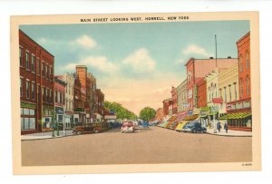 NY - Hornell. Main Street looking West ca 1940's