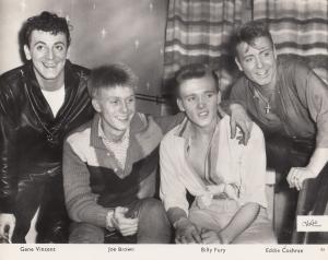 Joe Brown Billy Fury Gene Vincent Valex Eddie Cochran Giant Rare 10x8 Publici...