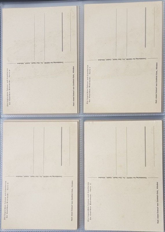 GERMAN THIRD 3rd REICH PROPAGANDA COMPLETE SET WEHRMACHT STANDARDS WITH SLEEVE