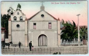 LOS ANGELES, California CA   Handcolored OLD PLAZA CHURCH  c1907 Rieder Postcard 