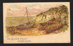 VICTORIAN TRADE CARD Alden Fruit Vinegar Boats