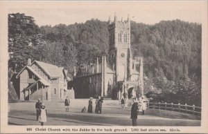 Postcard Christ Church With the Jakko in the Back Ground Simia India