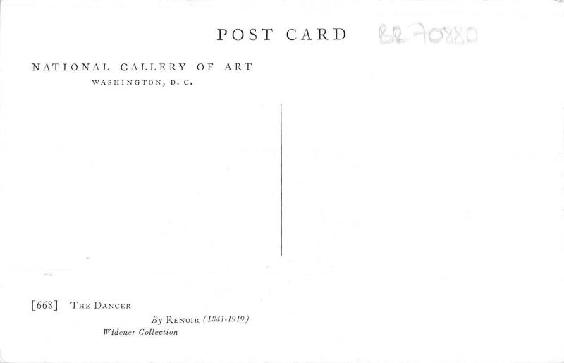 BR70880 the dancer renoir washington usa painting postcard