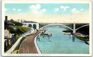 Postcard - Speedway And Washington Bridge - New York City, New York