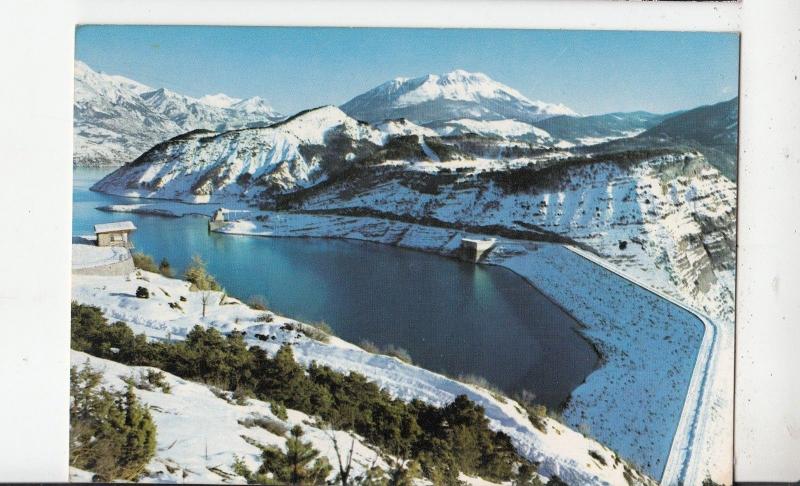 BF22147 h a  lac de serre poncon le barrage sous la ne  france  front/back image