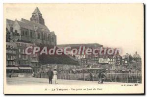 Postcard Old Treport Vue Prize Du Fond Du Port