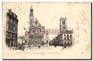 Old Postcard Paris Saint Etienne du Mont and around Clovis