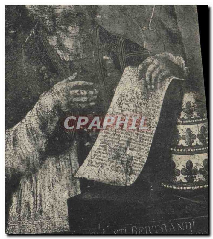 Old Postcard St Bertrand Portrait of Clement V in the cathedral