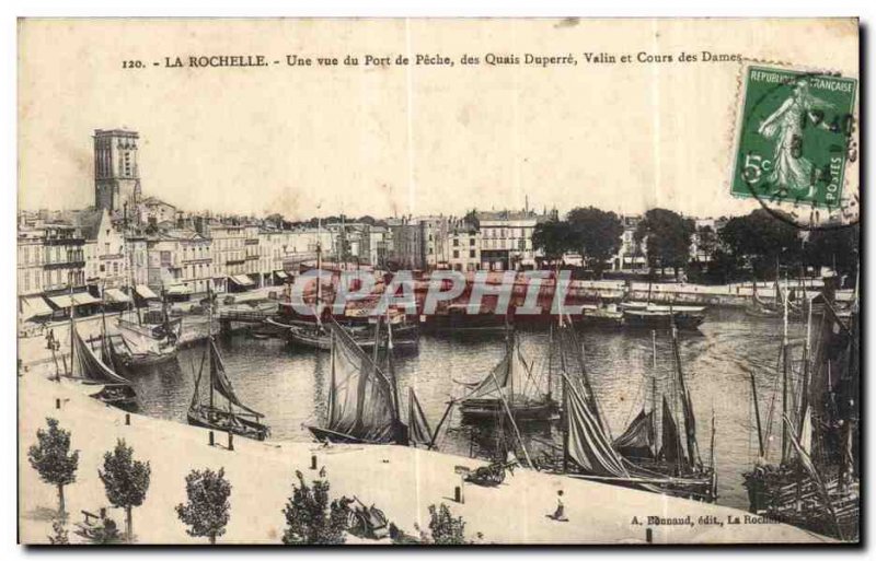 Old Postcard La Rochelle A Fishing Port View of the Quays and Valin Valin Dup...