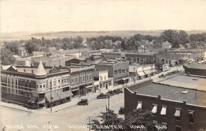 G13/ Grundy Center Iowa RPPC Postcard 1946 Birdseye View Stores