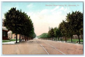 c1905 Hamilton Street Looking W. Allentown Pennsylvania PA Antique Postcard 