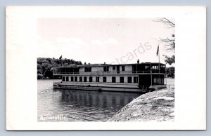 PC1/ Watertown New York RPPC Postcard c1980 Amaryllis Houseboat 1000 Islands 518