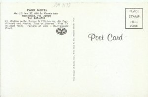 America Postcard - Park Motel on U.S No 27 - Homestead - Florida - Ref TZ8140