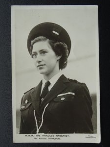 H.R.H. PRINCESS MARGARET in Sea Ranger Commodore Uniform c1950s RP Postcard