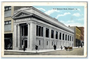 1920 Exterior View First National Bank Building Ottumwa Iowa IA Vintage Postcard