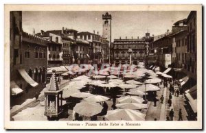 Italia - Italy - Italy - Verona - Piazza Erbe - Old Postcard